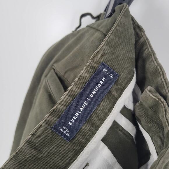 Everlane Uniform Green Athletic Straight Leg Pants 29X32 - Picture 7 of 8